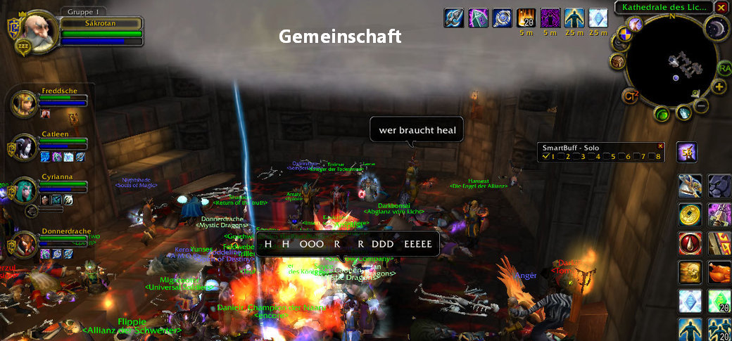 Gruppenaktivitäten in Dungeons und Raids